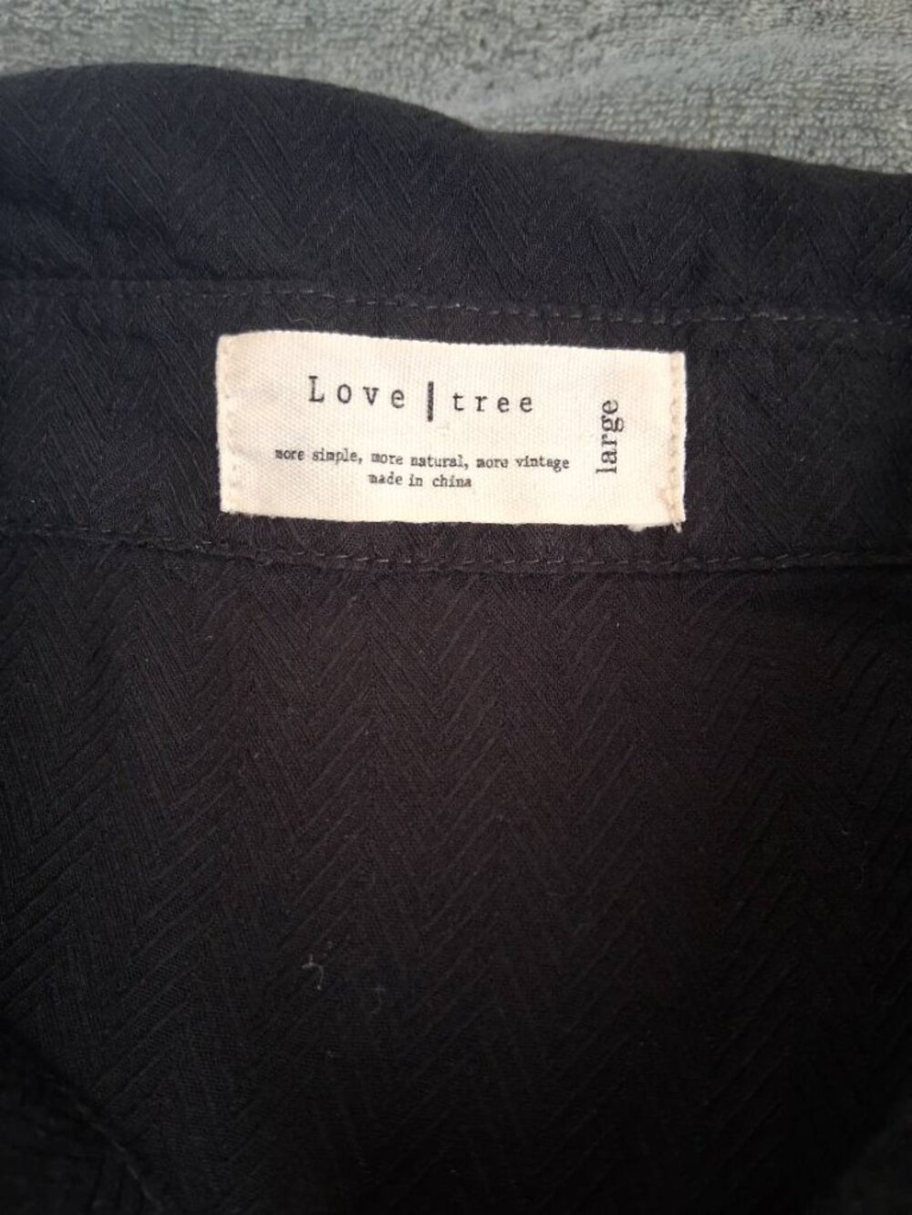 Women's Black Love Tree Button up Blouse - Picture 7 of 8
